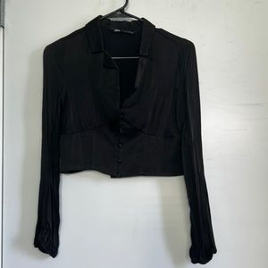 ZARA satin cropped top. Clearing the closet. It is small for me.